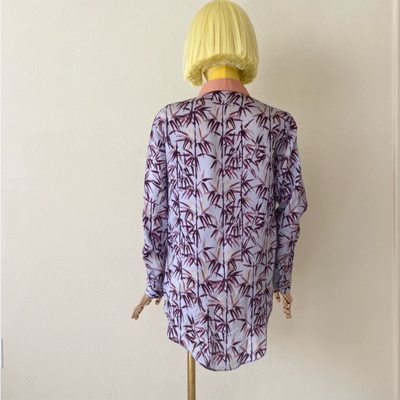 Carven Purple Button Down Shirt SZ 4/36 - Picture 2 of 4